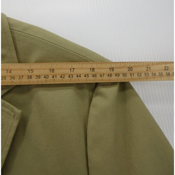 LL Bean Sport Coat 44 Blazer Safari Field Jacket Military Elbow Patch - Picture 7 of 13